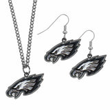 Philadelphia Eagles Dangle Earrings and Chain Necklace Set - Siskiyou Buckle - Flyclothing LLC