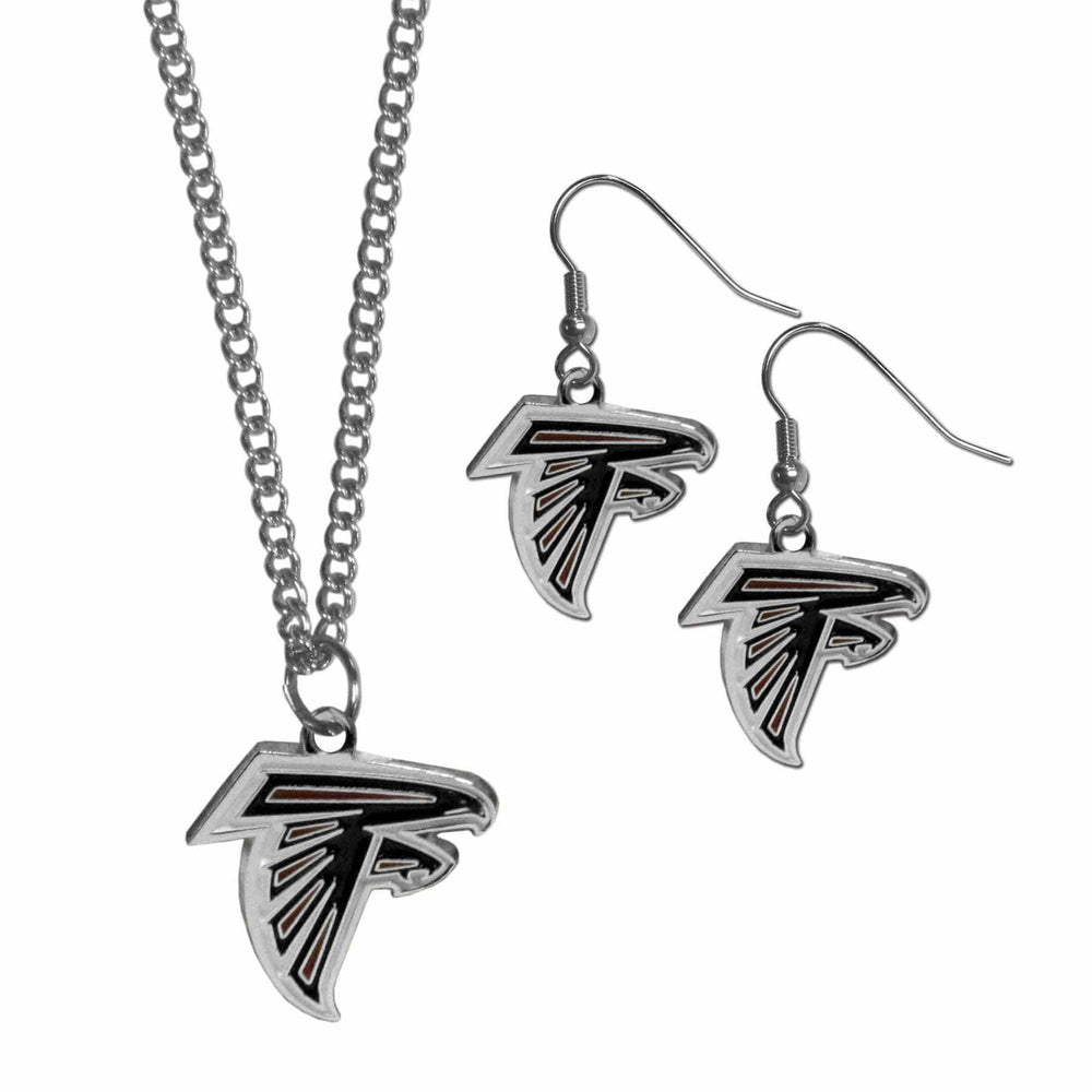 Atlanta Falcons Dangle Earrings and Chain Necklace Set - Siskiyou Buckle - Flyclothing LLC