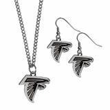 Atlanta Falcons Dangle Earrings and Chain Necklace Set - Siskiyou Buckle - Flyclothing LLC
