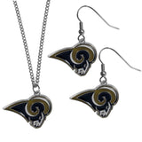 Los Angeles Rams Dangle Earrings and Chain Necklace Set - Siskiyou Buckle - Flyclothing LLC