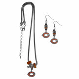 Chicago Bears Euro Bead Earrings and Necklace Set - Siskiyou Buckle - Flyclothing LLC