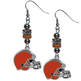 Cleveland Browns Euro Bead Earrings - Siskiyou Buckle - Flyclothing LLC