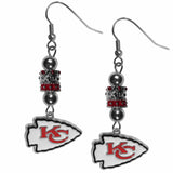 Kansas City Chiefs Euro Bead Earrings - Siskiyou Buckle - Flyclothing LLC