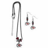 Kansas City Chiefs Euro Bead Earrings and Necklace Set - Kansas City Chiefs - Flyclothing LLC