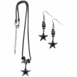 Dallas Cowboys Euro Bead Earrings and Necklace Set - Siskiyou Buckle - Flyclothing LLC