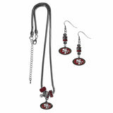 San Francisco 49ers Euro Bead Earrings and Necklace Set - Siskiyou Buckle - Flyclothing LLC