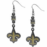 New Orleans Saints Euro Bead Earrings - Siskiyou Buckle - Flyclothing LLC