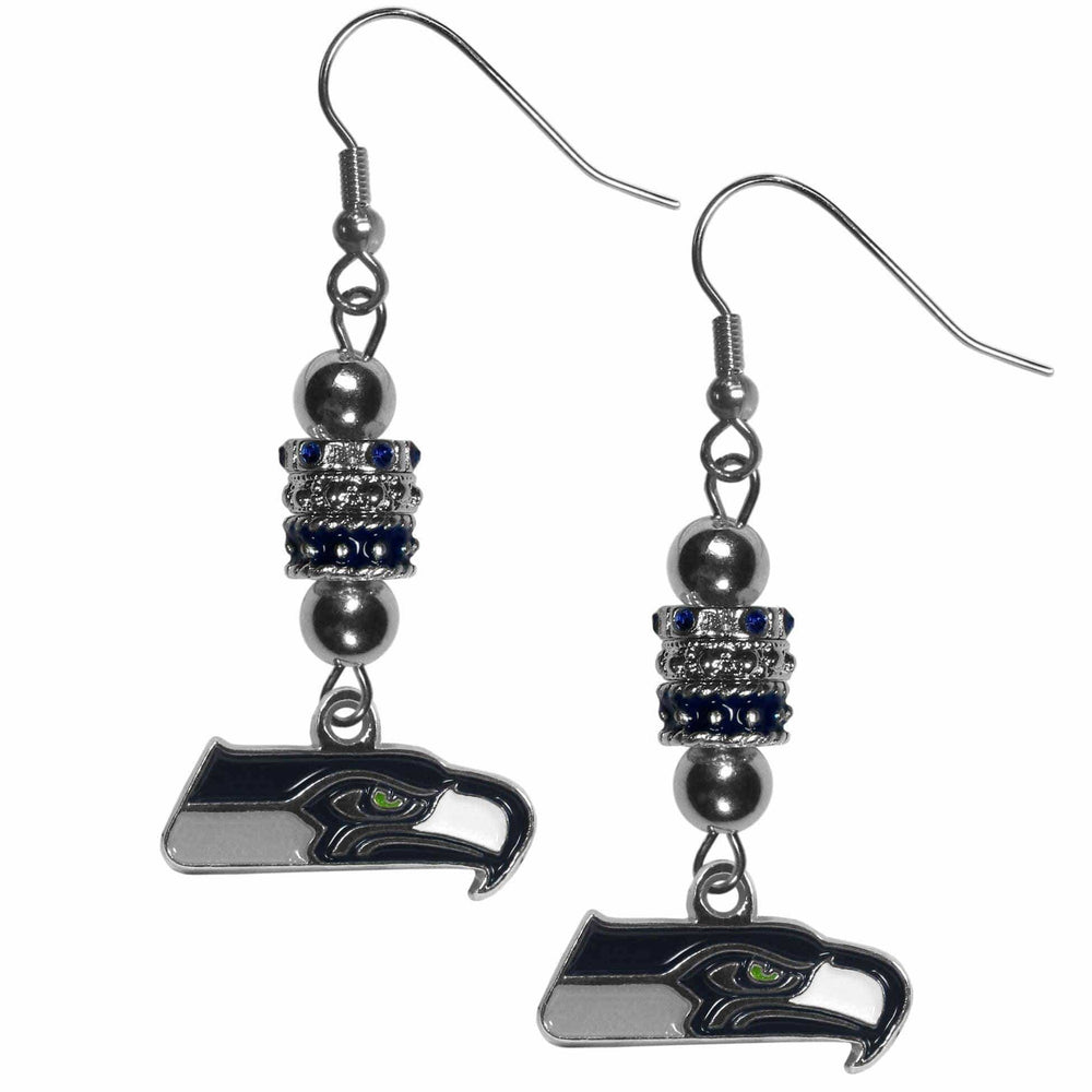 Seattle Seahawks Euro Bead Earrings - Siskiyou Buckle - Flyclothing LLC