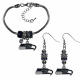 Seattle Seahawks Euro Bead Earrings and Bracelet Set - Siskiyou Buckle - Flyclothing LLC
