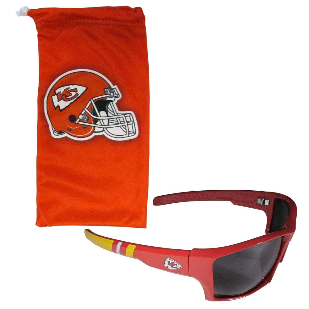 Kansas City Chiefs Edge Wrap Sunglass and Bag Set - Kansas City Chiefs - Flyclothing LLC