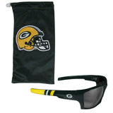 Green Bay Packers Edge Wrap Sunglass and Bag Set - Siskiyou Buckle - Flyclothing LLC