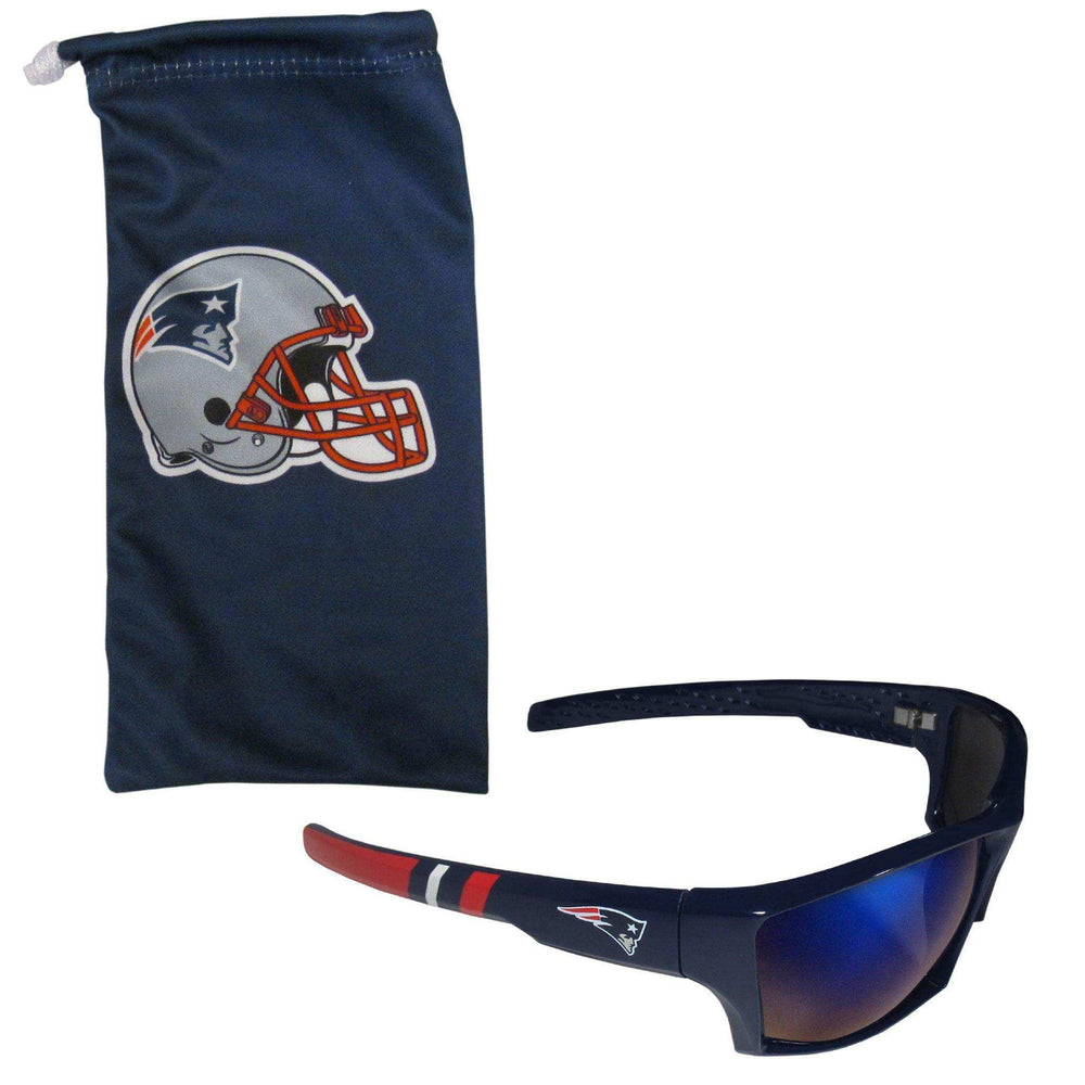 New England Patriots Edge Wrap Sunglass and Bag Set - Siskiyou Buckle - Flyclothing LLC