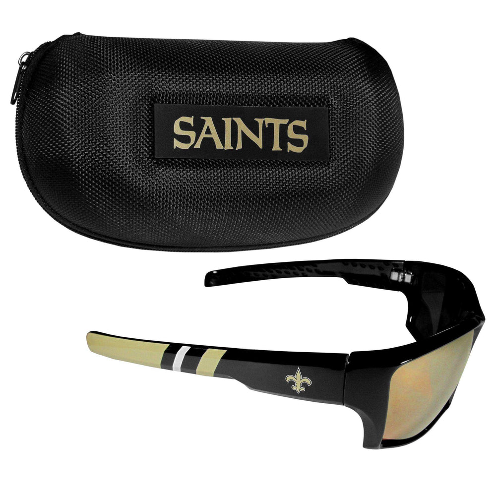 New Orleans Saints Edge Wrap Sunglass and Case Set - Siskiyou Buckle - Flyclothing LLC