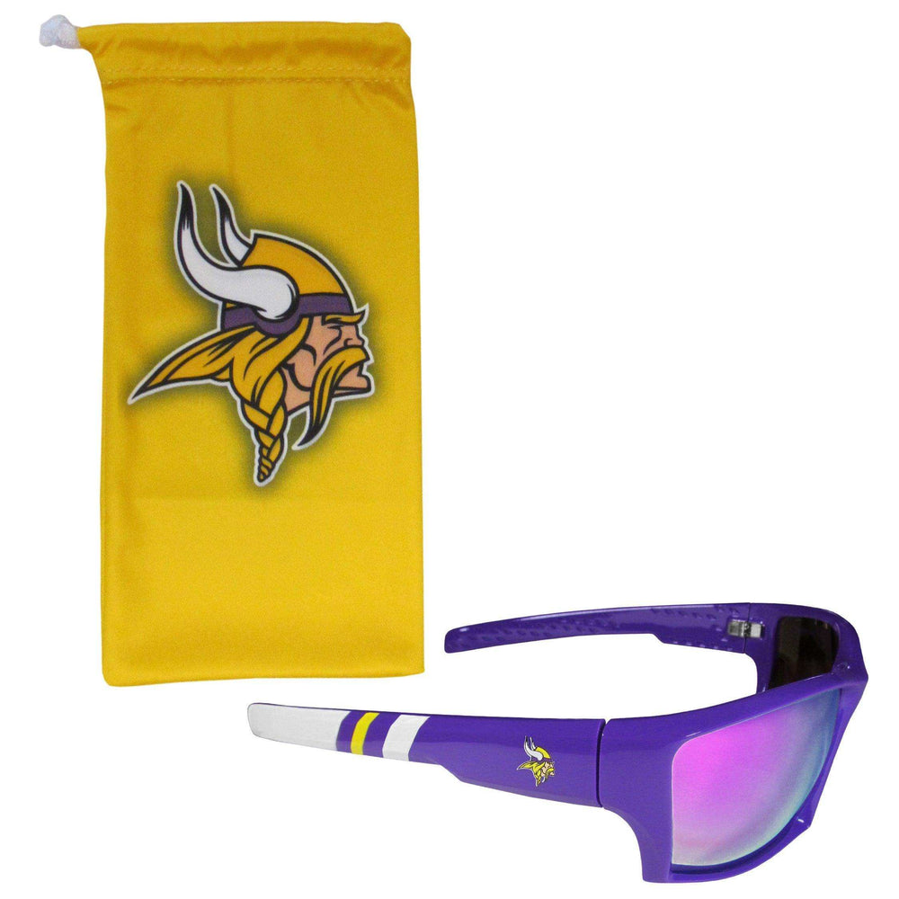 Minnesota Vikings Edge Wrap Sunglass and Bag Set - Siskiyou Buckle - Flyclothing LLC