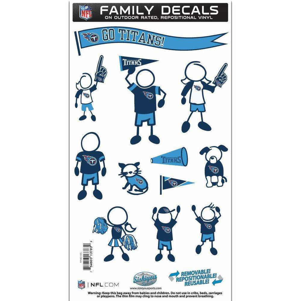 Tennessee Titans Family Decal Set Medium - Siskiyou Buckle - Flyclothing LLC