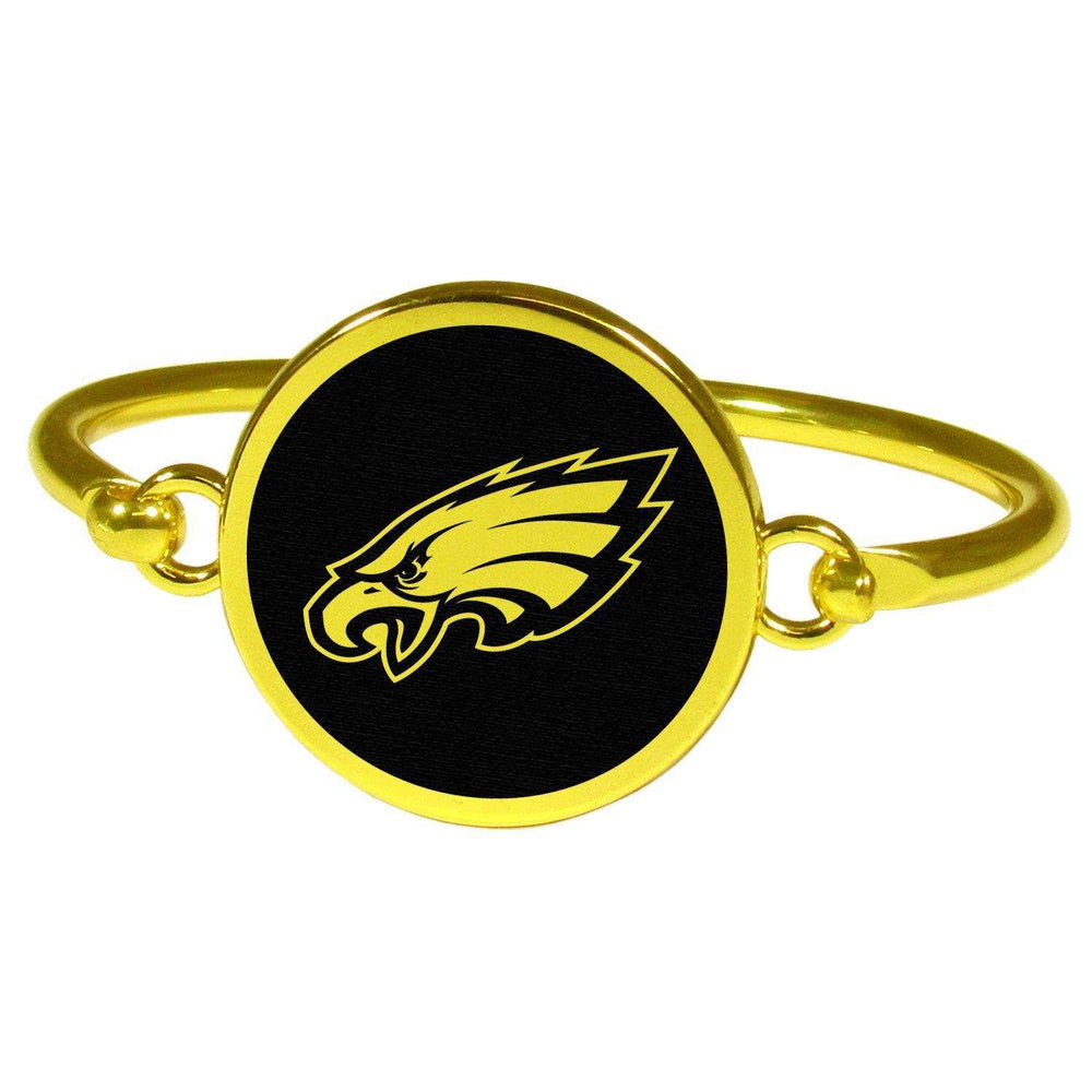 Philadelphia Eagles Gold Tone Bangle Bracelet - Siskiyou Buckle - Flyclothing LLC