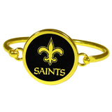 New Orleans Saints Gold Tone Bangle Bracelet - Siskiyou Buckle - Flyclothing LLC