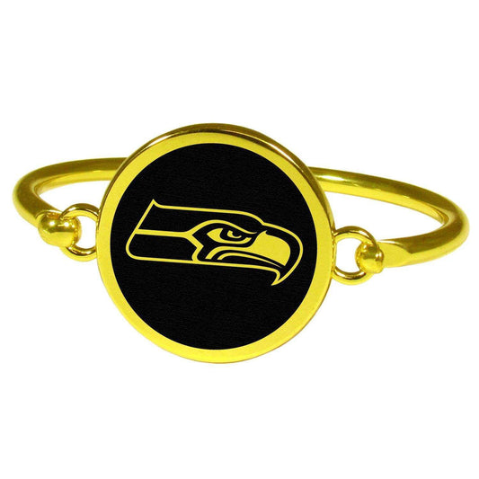 Seattle Seahawks Gold Tone Bangle Bracelet - Siskiyou Buckle - Flyclothing LLC