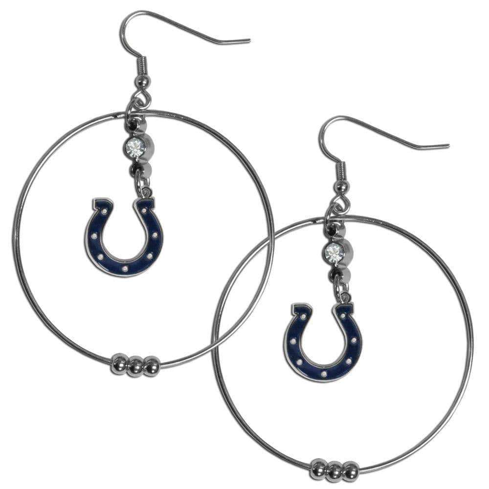 Indianapolis Colts 2 Inch Hoop Earrings - Siskiyou Buckle - Flyclothing LLC