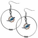 Miami Dolphins 2 Inch Hoop Earrings - Siskiyou Buckle - Flyclothing LLC