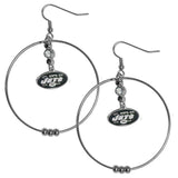 New York Jets 2 Inch Hoop Earrings - Siskiyou Buckle - Flyclothing LLC