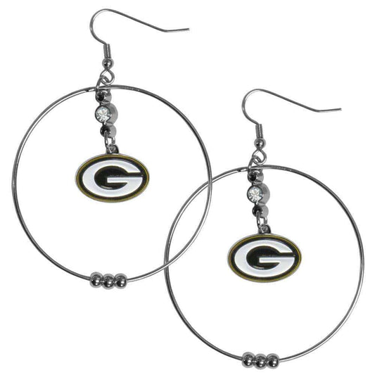Green Bay Packers 2 Inch Hoop Earrings - Siskiyou Buckle - Flyclothing LLC