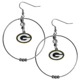 Green Bay Packers 2 Inch Hoop Earrings - Siskiyou Buckle - Flyclothing LLC
