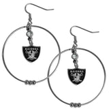Las Vegas Raiders 2 Inch Hoop Earrings - Siskiyou Buckle - Flyclothing LLC