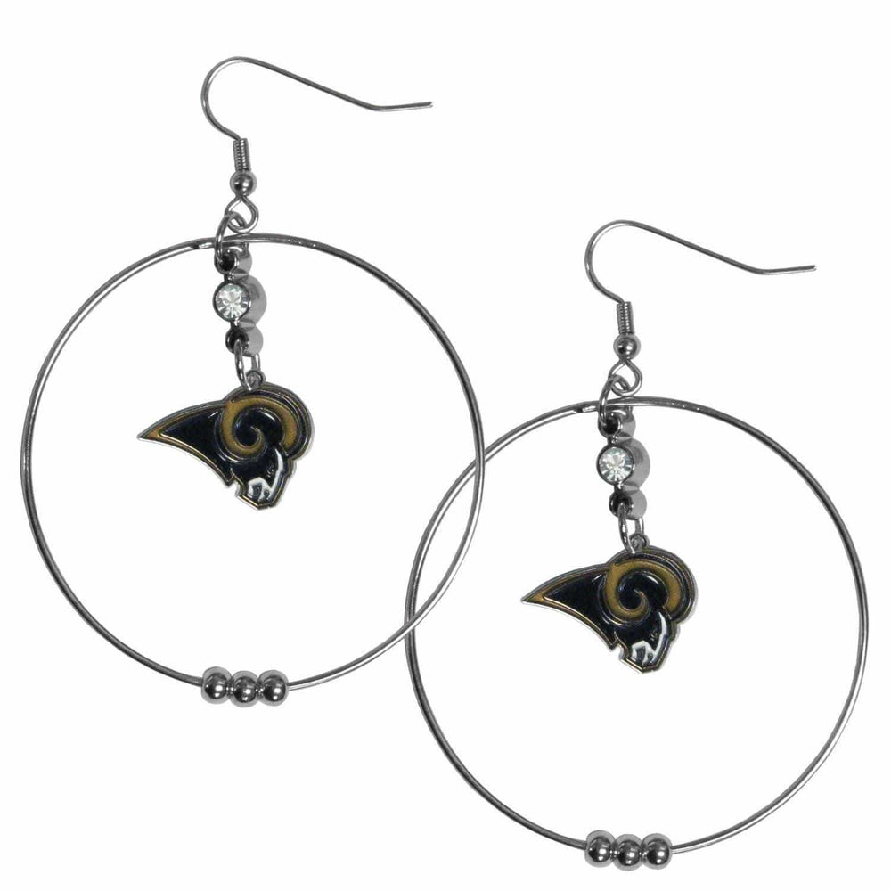 Los Angeles Rams 2 Inch Hoop Earrings - Siskiyou Buckle - Flyclothing LLC