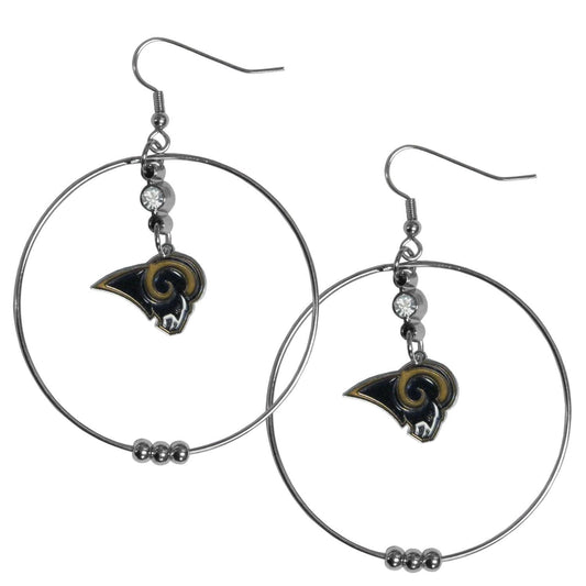 Los Angeles Rams 2 Inch Hoop Earrings - Flyclothing LLC
