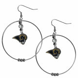 Los Angeles Rams 2 Inch Hoop Earrings - Siskiyou Buckle - Flyclothing LLC