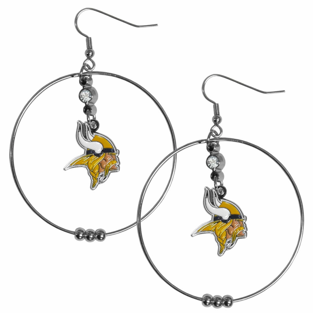 Minnesota Vikings 2 Inch Hoop Earrings - Siskiyou Buckle - Flyclothing LLC