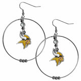 Minnesota Vikings 2 Inch Hoop Earrings - Siskiyou Buckle - Flyclothing LLC