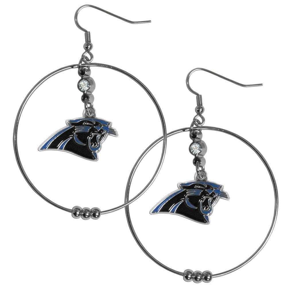 Carolina Panthers 2 Inch Hoop Earrings - Siskiyou Buckle - Flyclothing LLC