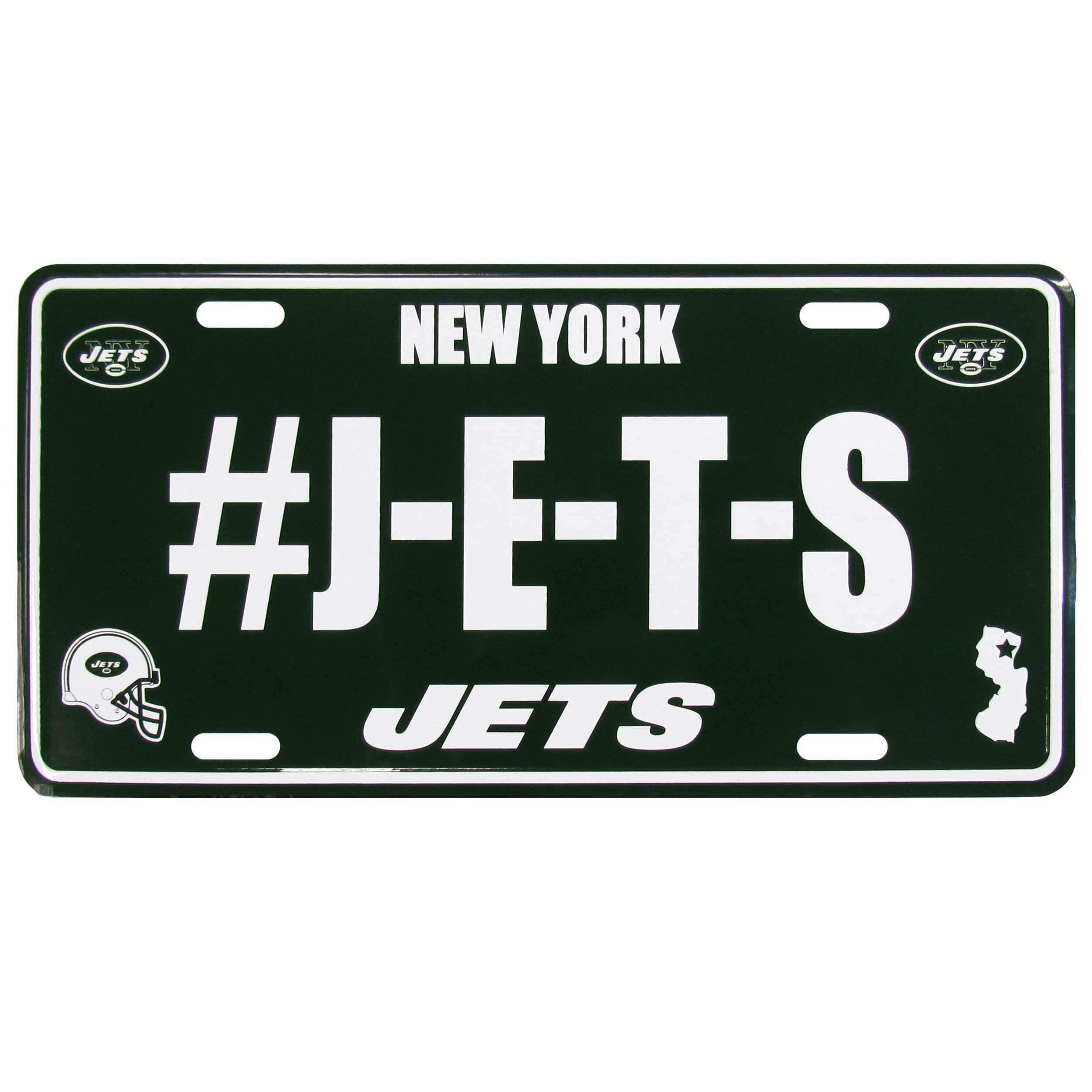 New York Jets Hashtag License Plate - Siskiyou Buckle - Flyclothing LLC