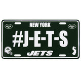 New York Jets Hashtag License Plate - Siskiyou Buckle - Flyclothing LLC