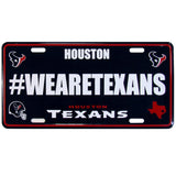 Houston Texans Hashtag License Plate - Siskiyou Buckle - Flyclothing LLC