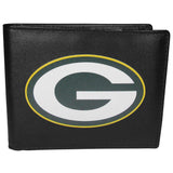 Green Bay Packers Leather Bi-fold Wallet, Large Logo - Siskiyou Buckle - Flyclothing LLC