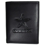 Dallas Cowboys Embossed Leather Tri-fold Wallet - Siskiyou Buckle - Flyclothing LLC