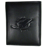 Miami Dolphins Embossed Leather Tri-fold Wallet - Siskiyou Buckle - Flyclothing LLC
