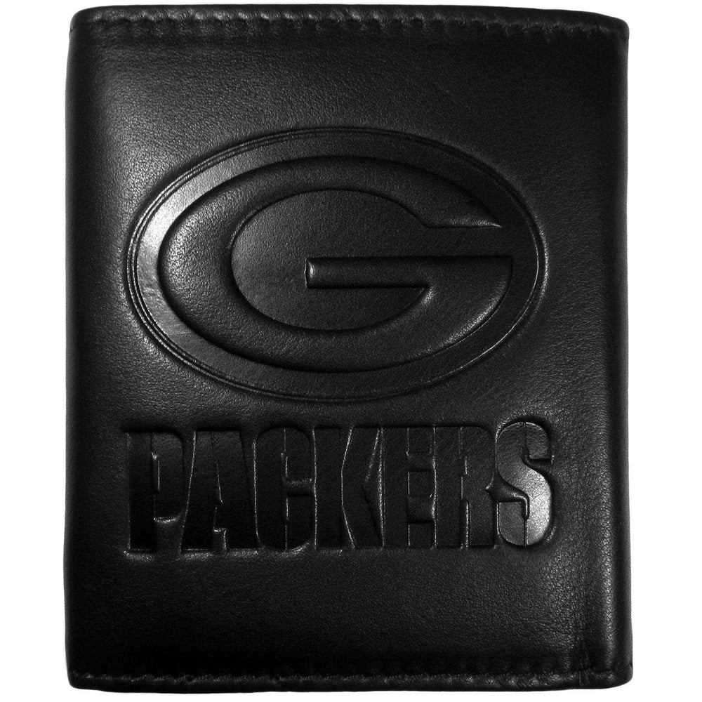 Green Bay Packers Embossed Leather Tri-fold Wallet - Siskiyou Buckle - Flyclothing LLC