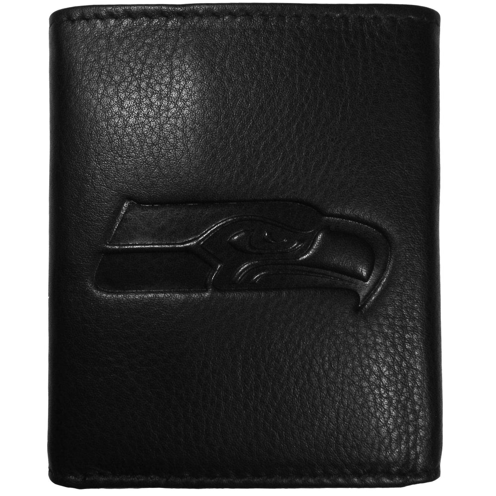 Seattle Seahawks Embossed Leather Tri-fold Wallet - Siskiyou Buckle - Flyclothing LLC