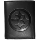Pittsburgh Steelers Embossed Leather Tri-fold Wallet - Siskiyou Buckle - Flyclothing LLC