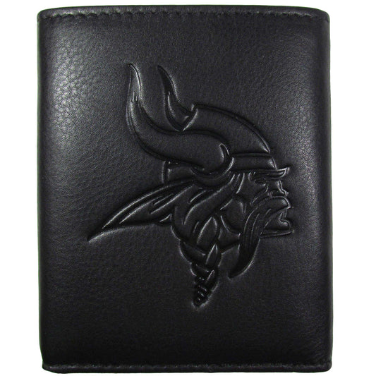 Minnesota Vikings Embossed Leather Tri-fold Wallet - Siskiyou Buckle - Flyclothing LLC