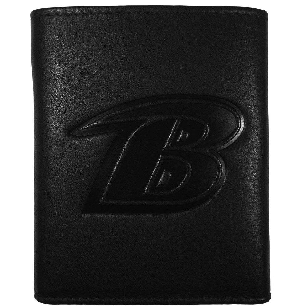 Baltimore Ravens Embossed Leather Tri-fold Wallet - Siskiyou Buckle - Flyclothing LLC