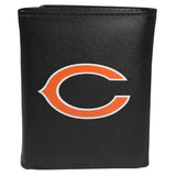 Chicago Bears Leather Tri-fold Wallet, Large Logo - Siskiyou Buckle - Flyclothing LLC