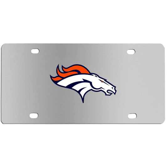 Denver Broncos Steel License Plate Wall Plaque - Siskiyou Buckle - Flyclothing LLC