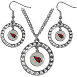 Arizona Cardinals Rhinestone Hoop Jewelry Set - Siskiyou Buckle - Flyclothing LLC