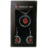 Atlanta Falcons Rhinestone Hoop Jewelry Set - Siskiyou Buckle - Flyclothing LLC