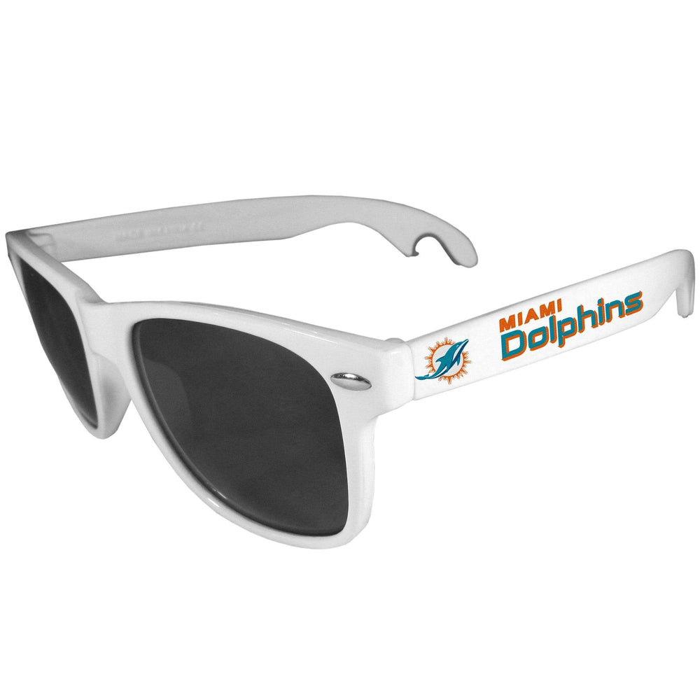 Miami Dolphins Beachfarer Bottle Opener Sunglasses, White - Siskiyou Buckle - Flyclothing LLC